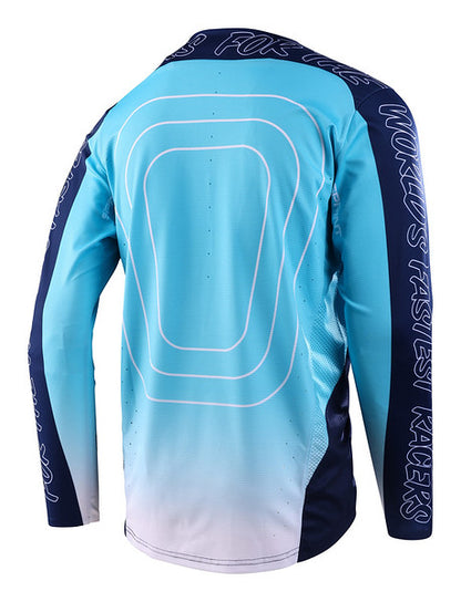 Troy Lee Designs Sprint Long Sleeve MTB Jersey - Richter - Navy - 2023