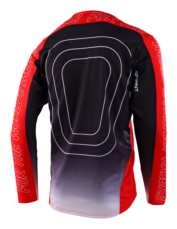 Troy Lee Designs Sprint Long Sleeve MTB Jersey - Richter - Race Red - 2023