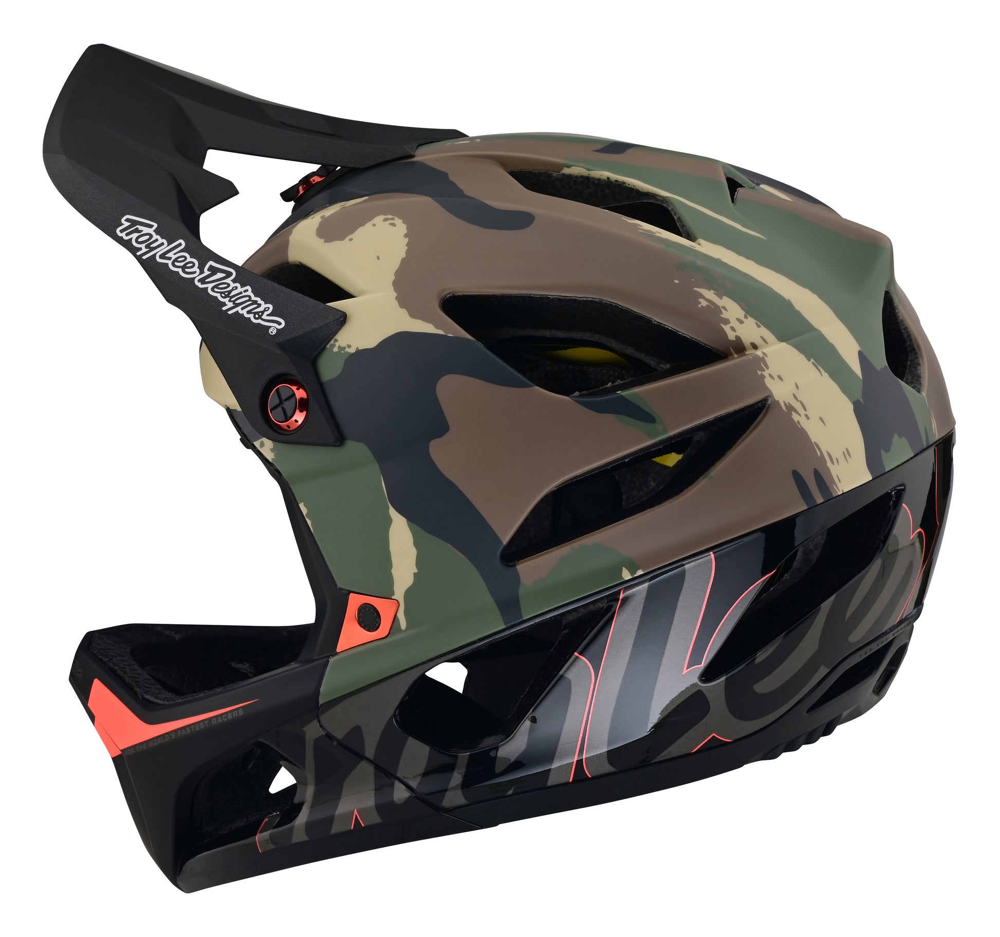 army full face motorcycle helmet Troy Lee Designs Stage Full Face Helmet with MIPS - Signature Camo