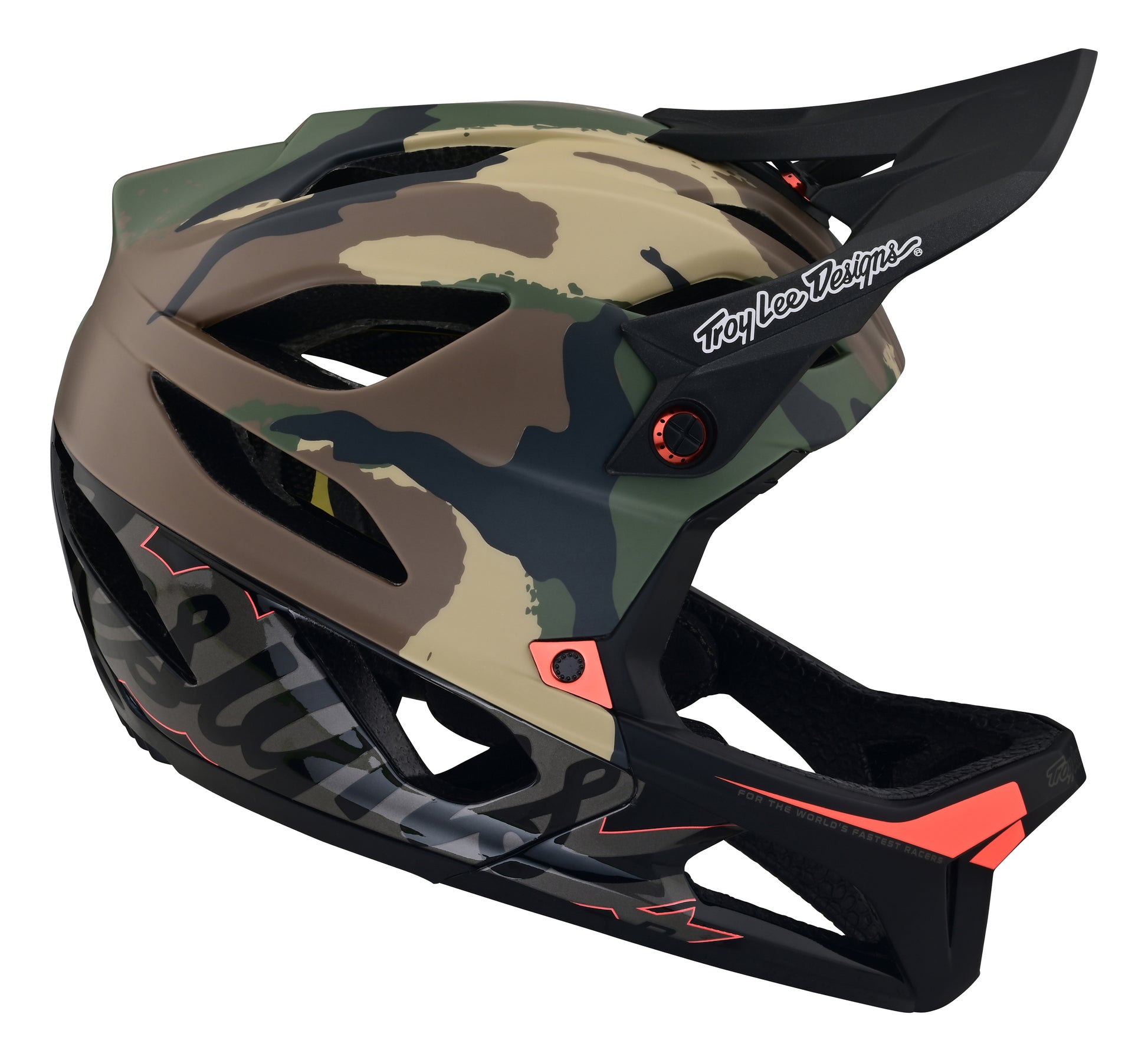 army dirt bike helmet Troy Lee Designs Stage Full Face Helmet with MIPS - Signature Camo
