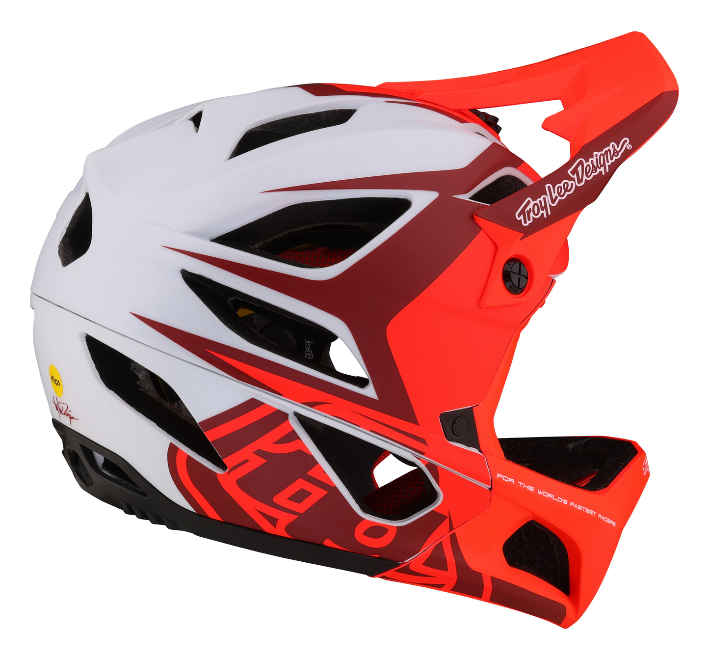 Troy Lee Designs Stage Full Face Helmet with MIPS - Valance - Red - 2023