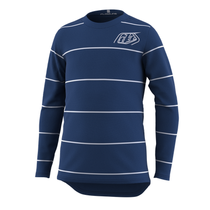 Troy Lee Designs Flowline Long Sleeve MTB Jersey - Revert - Youth - True Blue - 2023