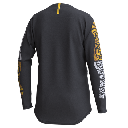 Troy Lee Designs Flowline Long Sleeve MTB Jersey - Tripper - Youth - Black - 2023