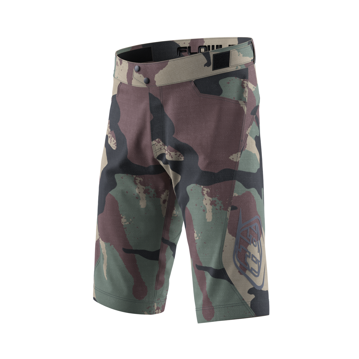 Troy Lee Designs Flowline MTB Short - Shell - Camo - Youth - Woodland - 2023