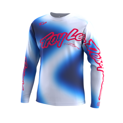 Troy Lee Designs Sprint Long Sleeve MTB Jersey - Lucid - Youth - Blue - 2023