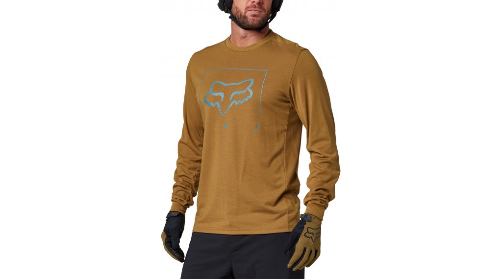 Fox Racing Ranger Dri Release MD Long Sleeve MTB Jersey - Tred - Caramel