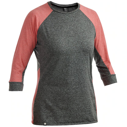 Kaden Apparel Gryla 3/4 Sleeve MTB Jersey - Womens - Titanium-Persimmon Titanium - Persimmon Small 