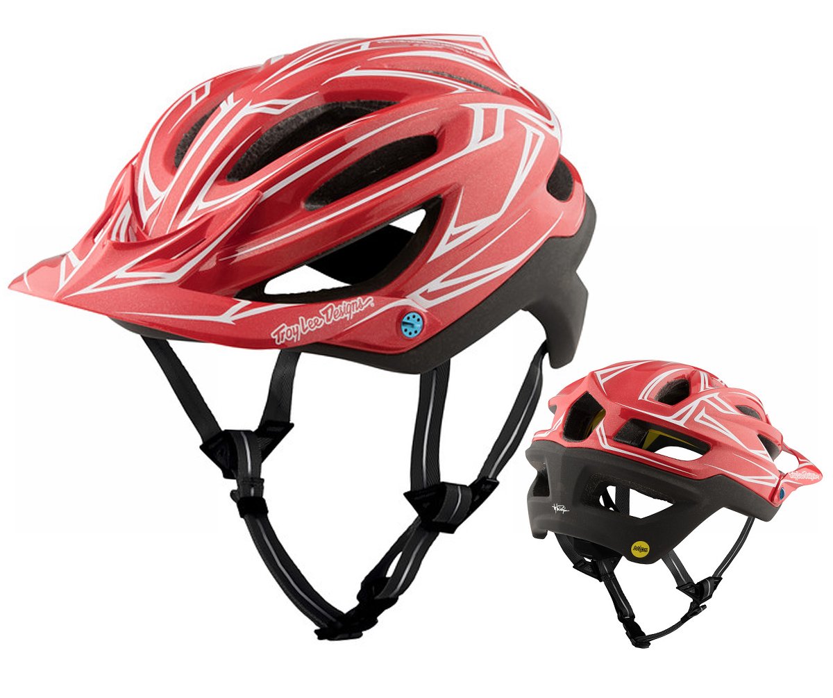 Troy Lee Designs A2 MIPS MTB Helmet - Pinstripe - Red-Black Red - Black Medium/Large 