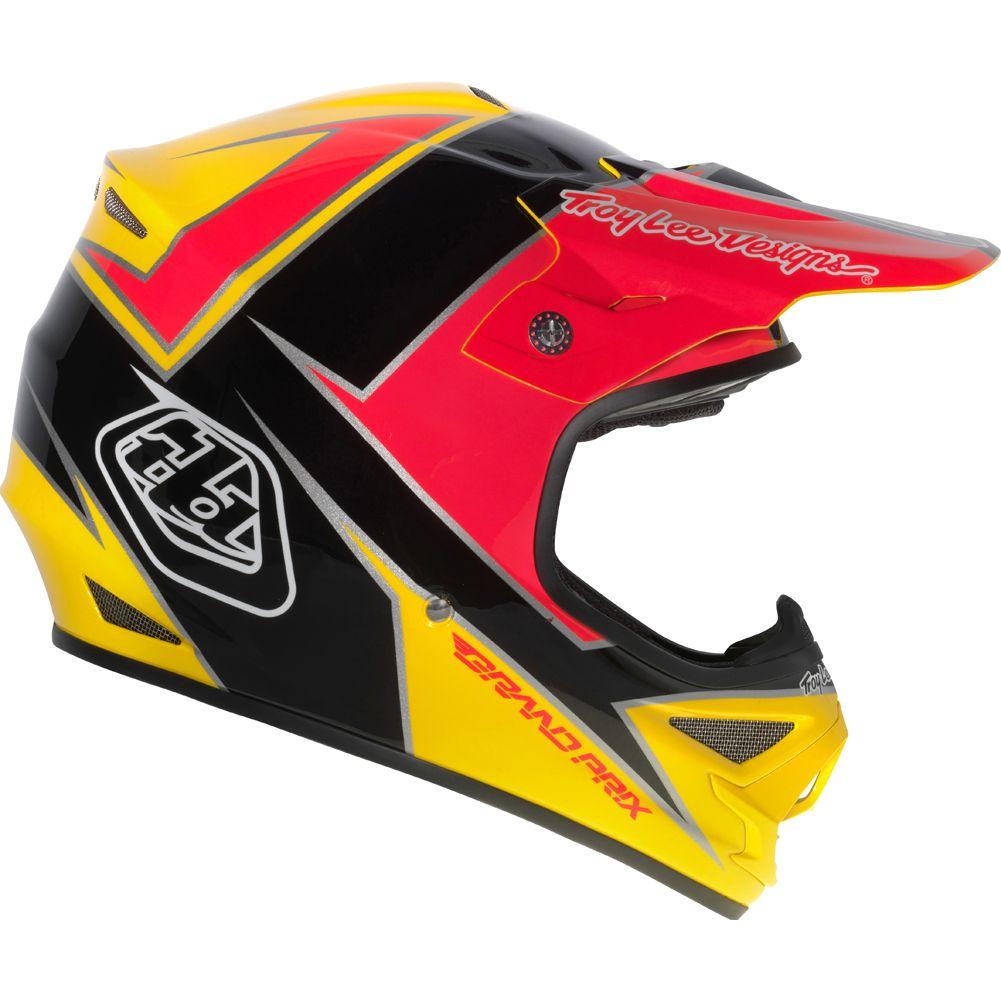 Troy Lee Designs Air Stinger Full Face Helmet - Yellow-Pink Yellow - Pink Medium 