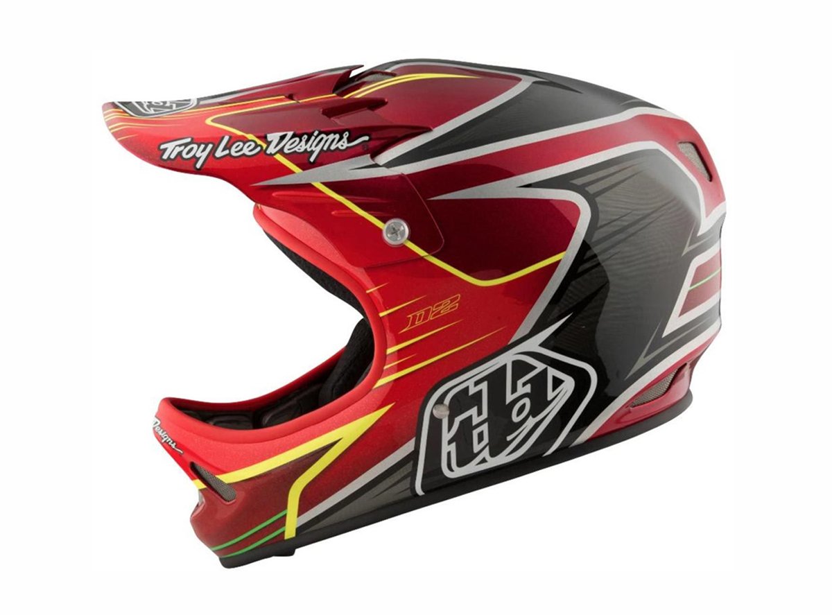 Troy Lee Designs D2 Pulse Full Face Helmet - Red Red X-Small/Small 