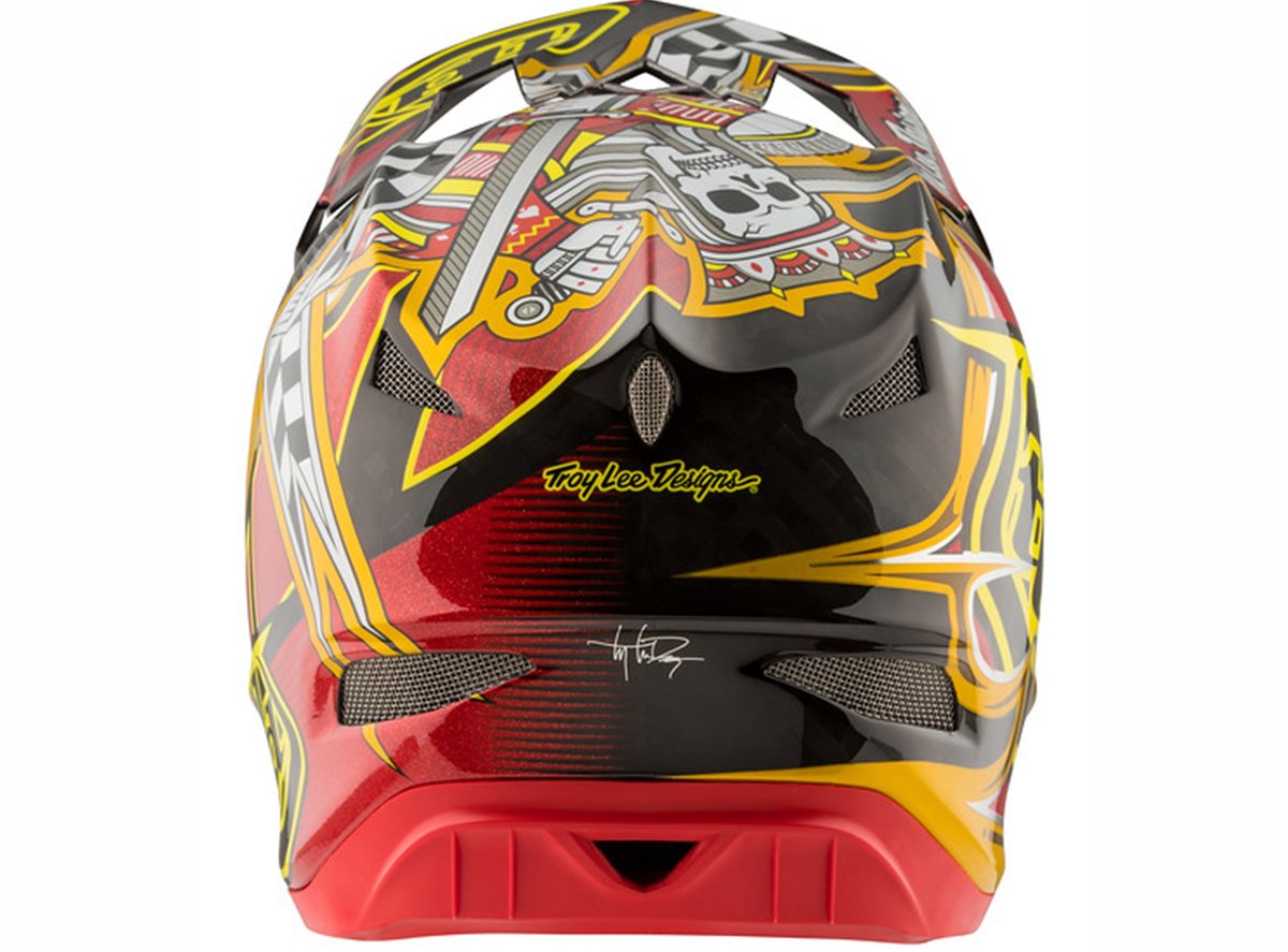 Troy Lee Designs D3 Carbon MIPS Full Face Helmet - Longshot Red