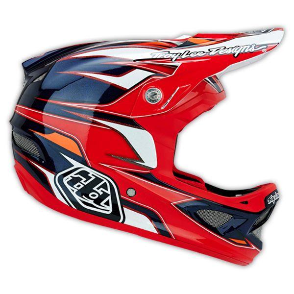 Troy Lee Designs D3 Composite Full Face Helmet - Evo Red Red Small 