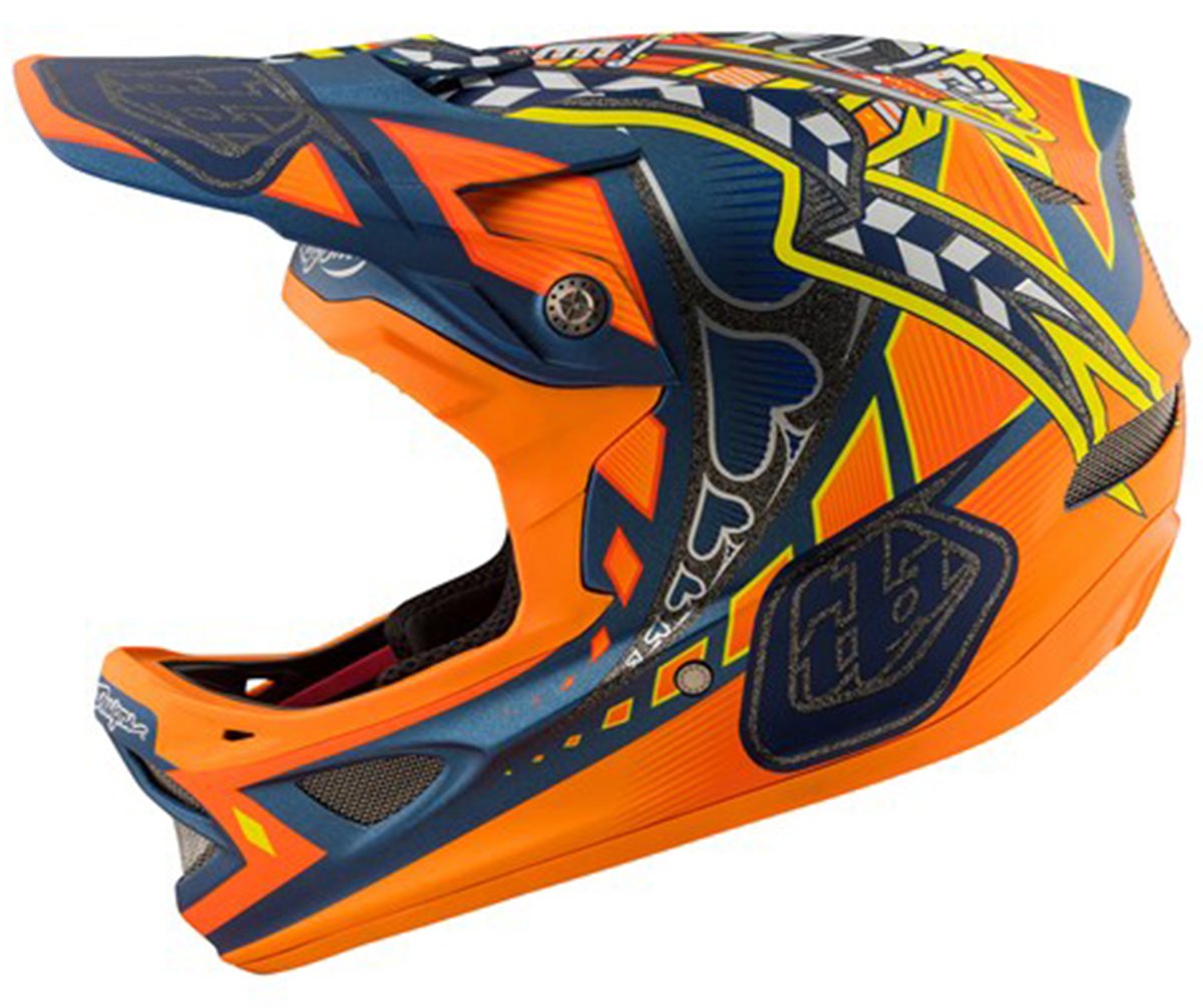 Troy Lee Designs D3 Composite Full Face Helmet - Longshot Orange Longshot Orange X-Small 