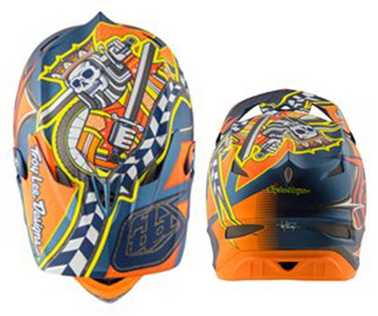 Troy Lee Designs D3 Composite Full Face Helmet - Longshot Orange