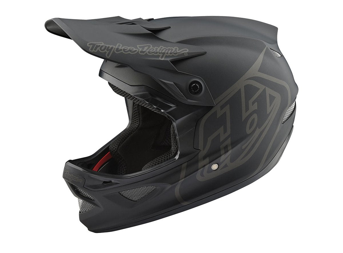 Troy Lee Designs D3 Fiberlite Full Face Helmet - Mono Black - 2018 Mono Black X-Small 