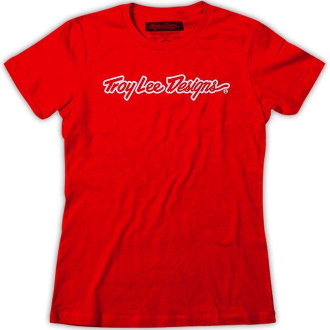 Troy Lee Designs Signature Tee - Womens - Red Red Large 