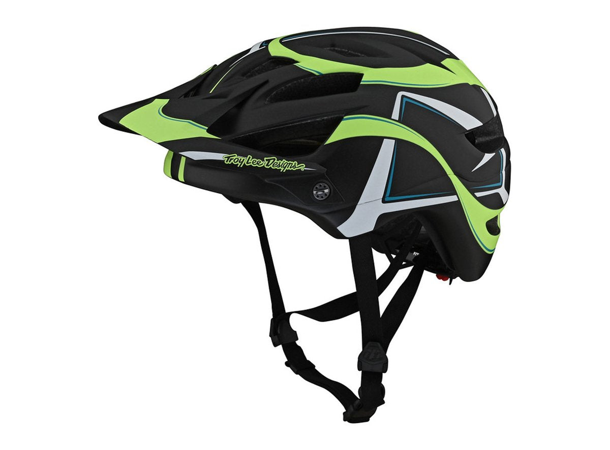 Troy Lee Designs A1 MIPS MTB Helmet - Youth - Welter - Black-Green - 2021