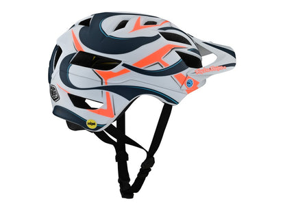 Troy Lee Designs A1 MIPS MTB Helmet - Youth - Welter - White-Marine - 2021