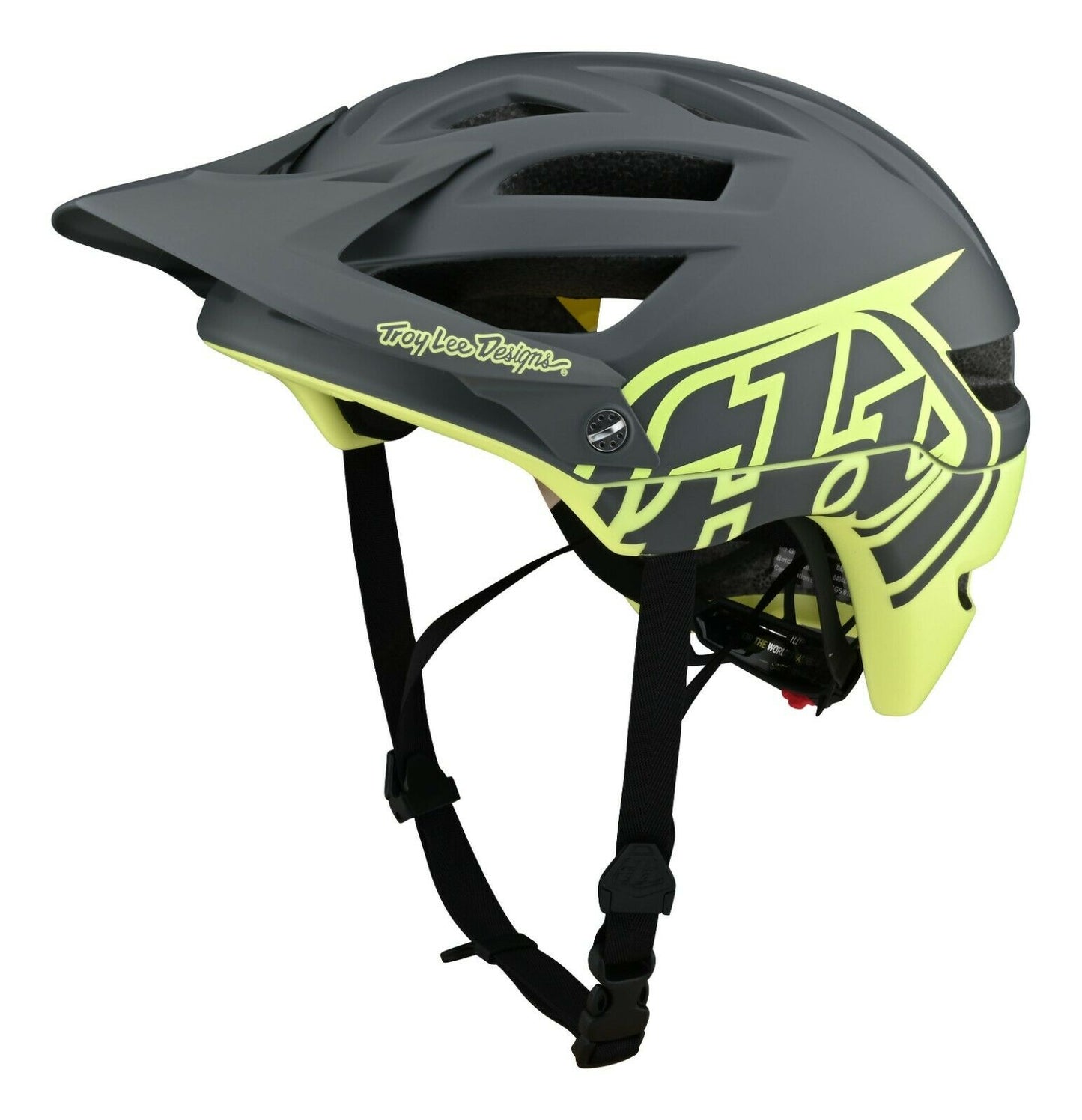 Troy Lee Designs A1 MIPS MTB Helmet - Classic - Gray-Yellow - 2022 Gray - Yellow X-Small 