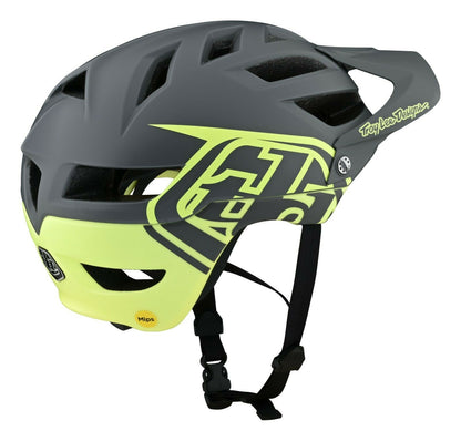 Troy Lee Designs A1 MIPS MTB Helmet - Classic - Gray-Yellow - 2022