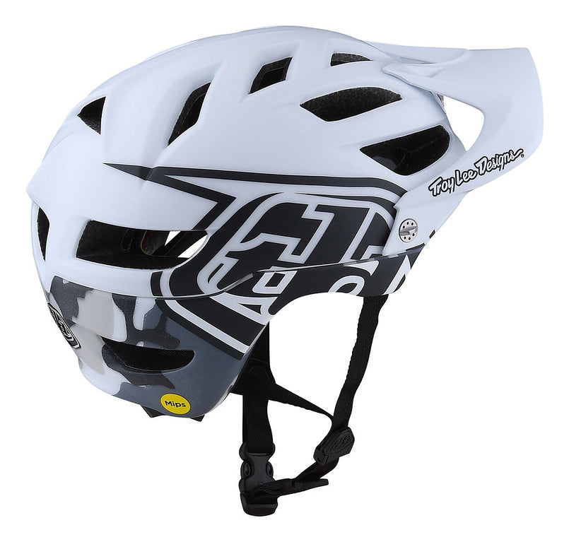 Troy Lee Designs A1 MIPS MTB Helmet - Youth - Camo - White - 2022