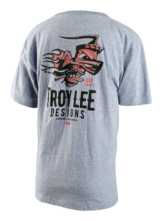 Troy Lee Designs Carb Short Sleeve Tee - Youth - Ash Heather