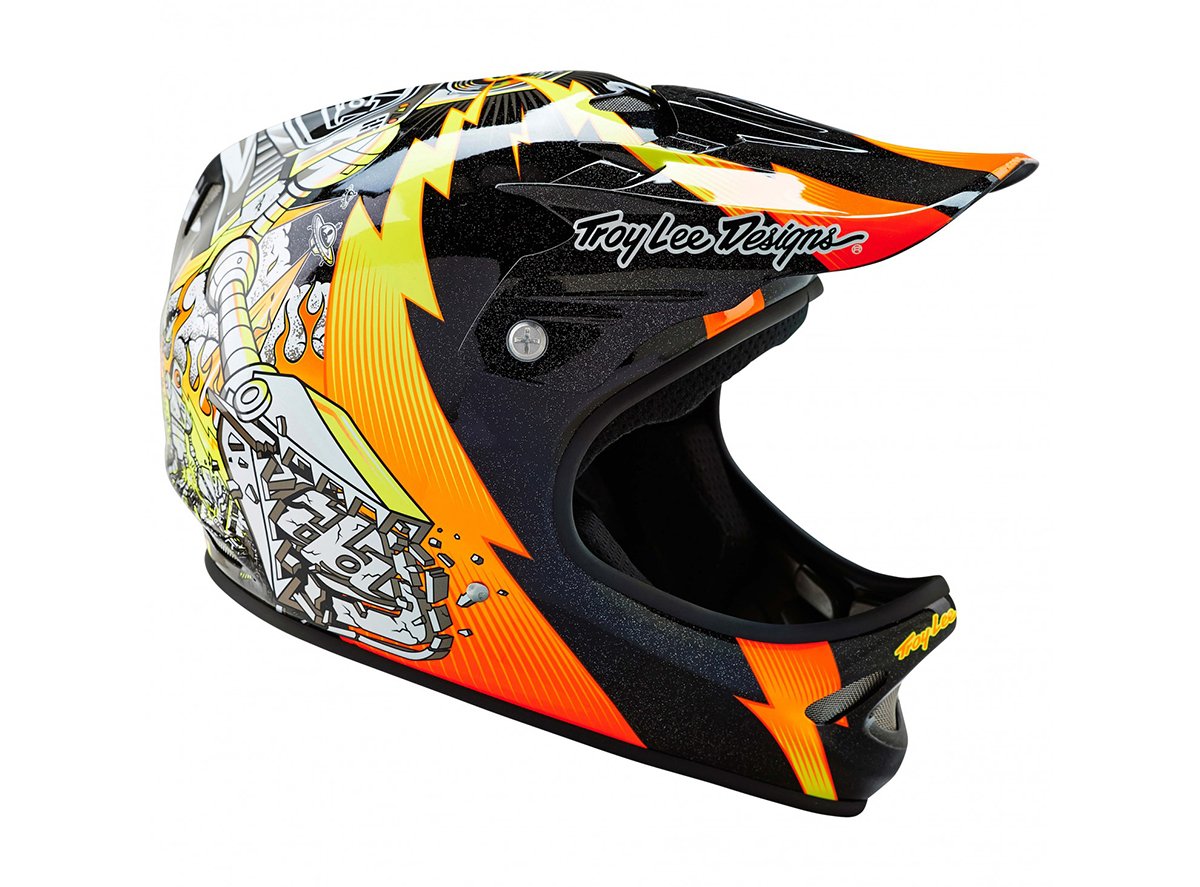 Troy Lee Designs D2 Invade Full Face Helmet - Black Black Medium/Large 