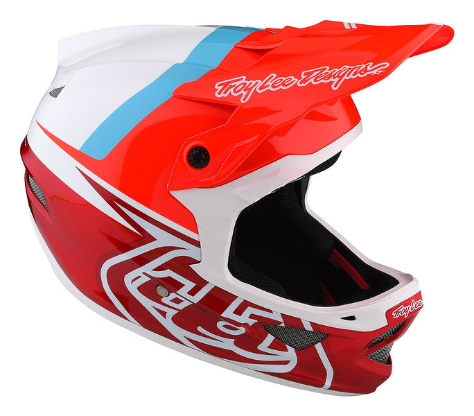 Troy Lee Designs D3 Fiberlite Full Face Helmet - Slant - Red