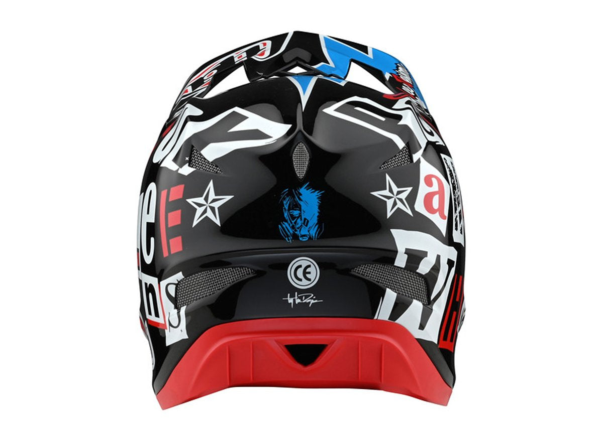 Troy Lee Designs D3 Fiberlite Full Face Helmet - Anarchy - Black - 2021