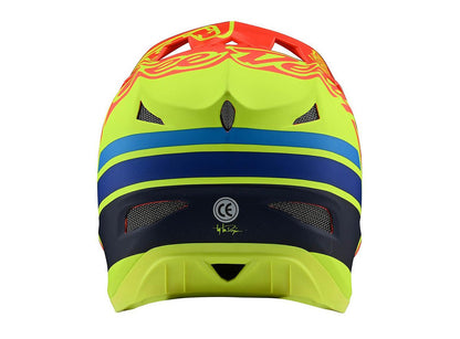Troy Lee Designs D3 Fiberlite Full Face Helmet - Silhouette - Orange-Yellow - 2020