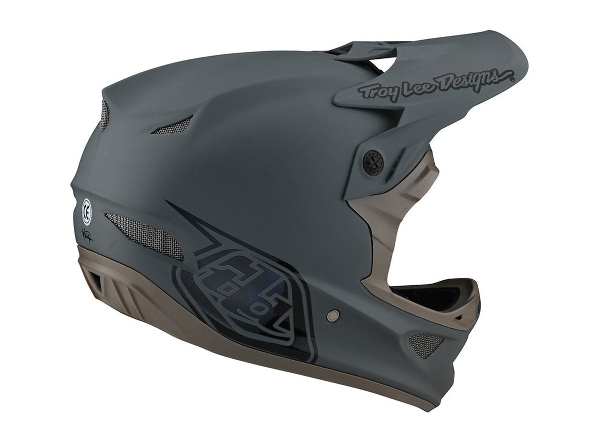 Troy Lee Designs D3 Fiberlite Full Face Helmet - Stealth - Gray - 2021