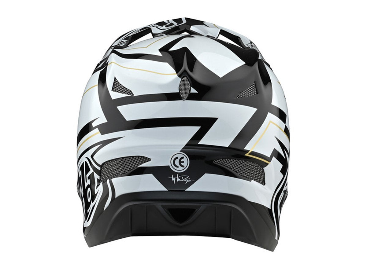 Troy Lee Designs D3 Fiberlite Full Face Helmet - Vertigo - Black-White - 2021