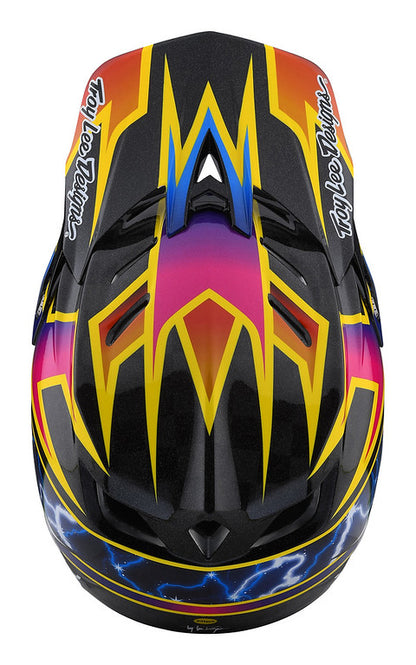 Troy Lee Designs D4 Carbon Full Face Helmet - Lightning - Black - 2022