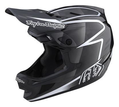 Troy Lee Designs D4 Carbon Full Face Helmet - Lines - Black-Gray - 2022 Black - Gray X-Small 