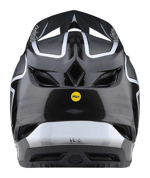 Troy Lee Designs D4 Carbon Full Face Helmet - Lines - Black-Gray - 2023