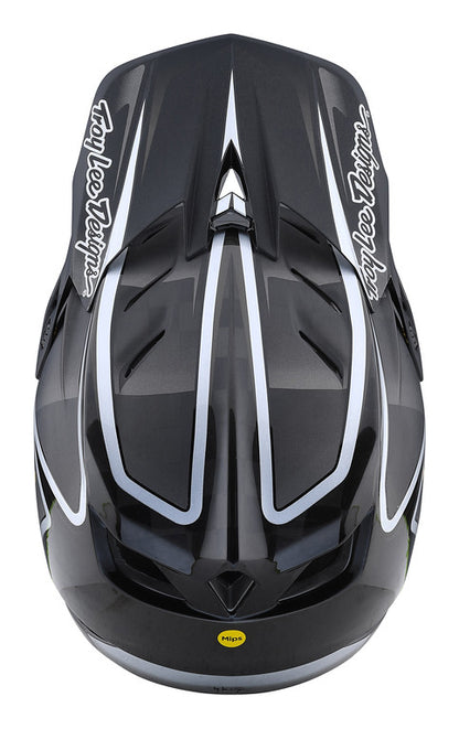 Troy Lee Designs D4 Carbon Full Face Helmet - Lines - Black-Gray - 2023