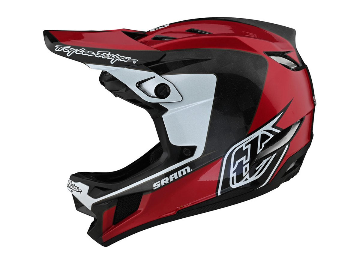 Troy Lee Designs D4 Carbon Full Face Helmet - Corsa - SRAM Red - 2021 SRAM Red X-Small 