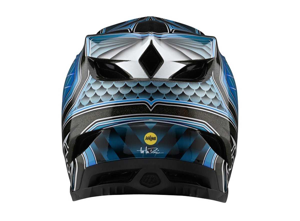 Troy Lee Designs D4 Composite MIPS Full Face Helmet - Low Rider - Teal - 2021