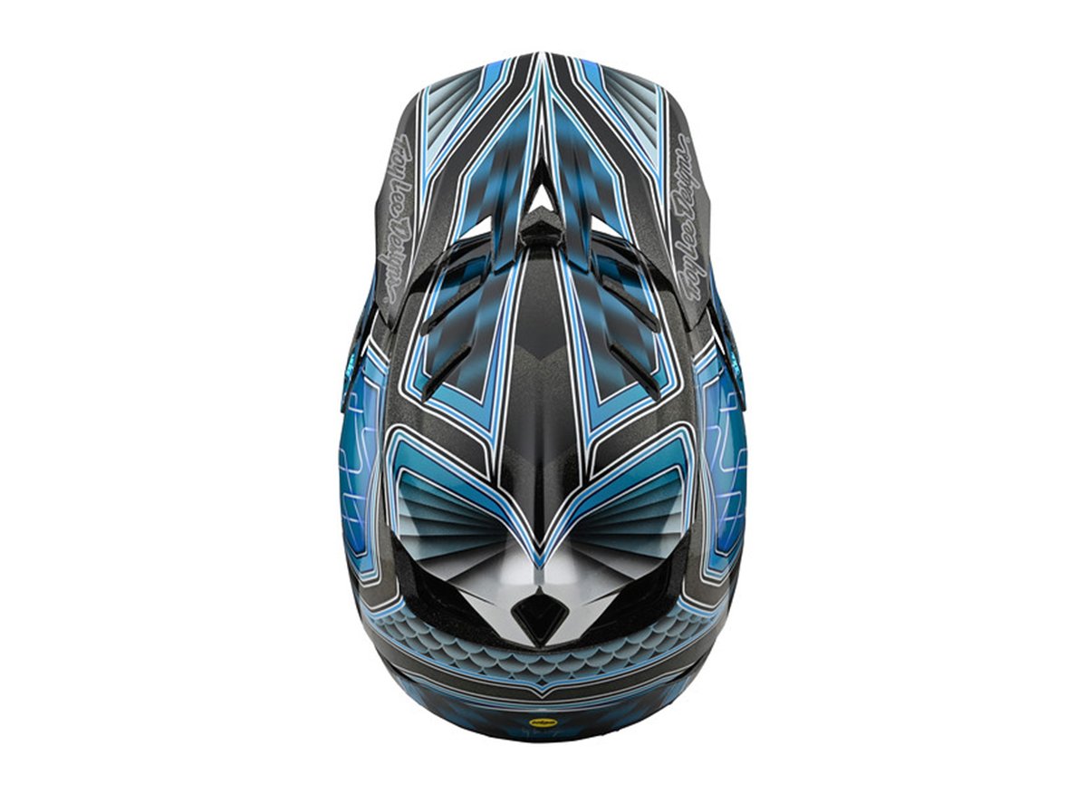 Troy Lee Designs D4 Composite MIPS Full Face Helmet - Low Rider - Teal - 2021