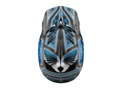 Troy Lee Designs D4 Composite MIPS Full Face Helmet - Low Rider - Teal - 2021