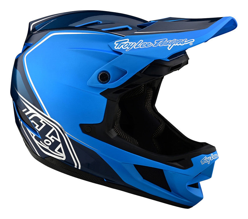 Troy Lee Designs D4 Composite Full Face Helmet - Shadow - Blue - 2022