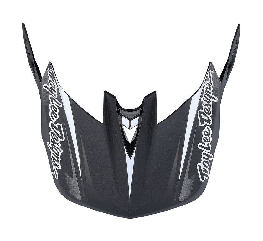 Troy Lee Designs D4 Replacement Visor - Lines - Black-Gray Black - Gray  