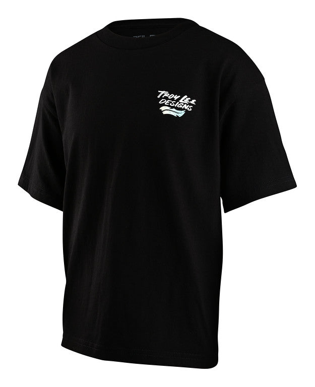 Troy Lee Designs Feathers Short Sleeve Tee - Youth - Black Black Small 