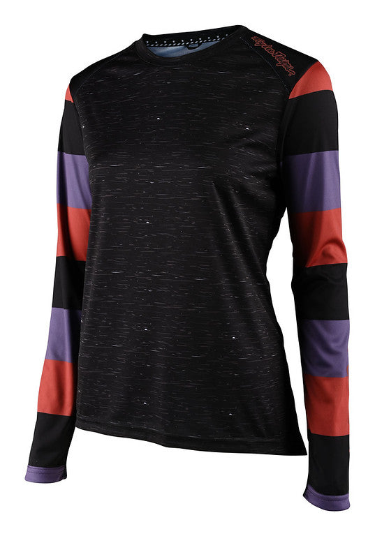 Troy Lee Designs Lilium Long Sleeve MTB Jersey - Womens - Rugby - Black - 2022 Black X-Small 