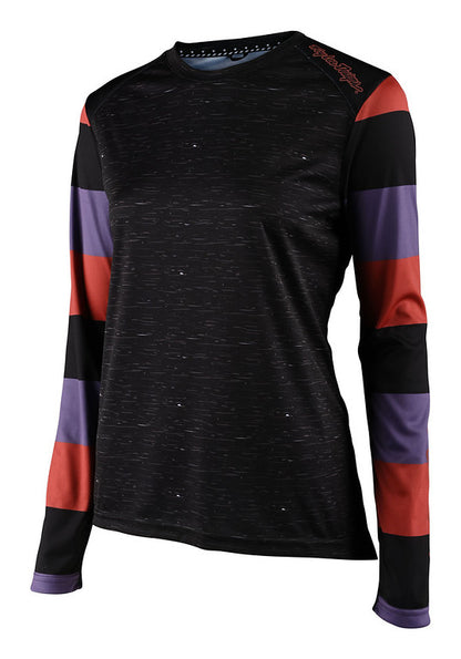 Troy Lee Designs Lilium Long Sleeve MTB Jersey - Womens - Rugby - Black - 2022 Black X-Small 