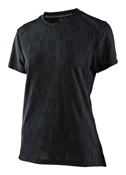 Troy Lee Designs Lilium Short Sleeve MTB Jersey - Womens - Jacquard - Black - 2022 Black X-Small 