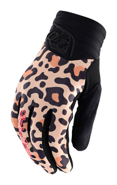 Troy Lee Designs Luxe MTB Glove - Womens - Leopard - Bronze - 2022 Bronze Small 