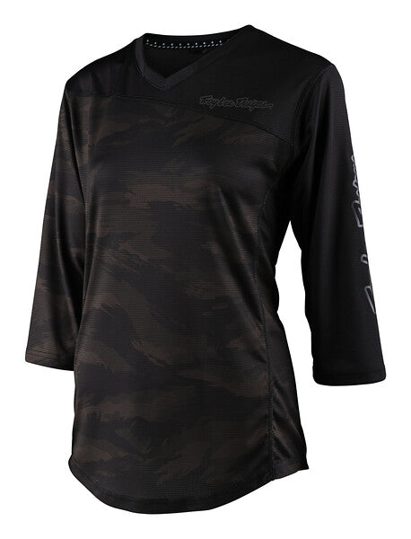 Troy Lee Designs Mischief 3/4 Sleeve MTB Jersey - Womens - Brushed Camo - Army - 2022 Camo Army X-Small 