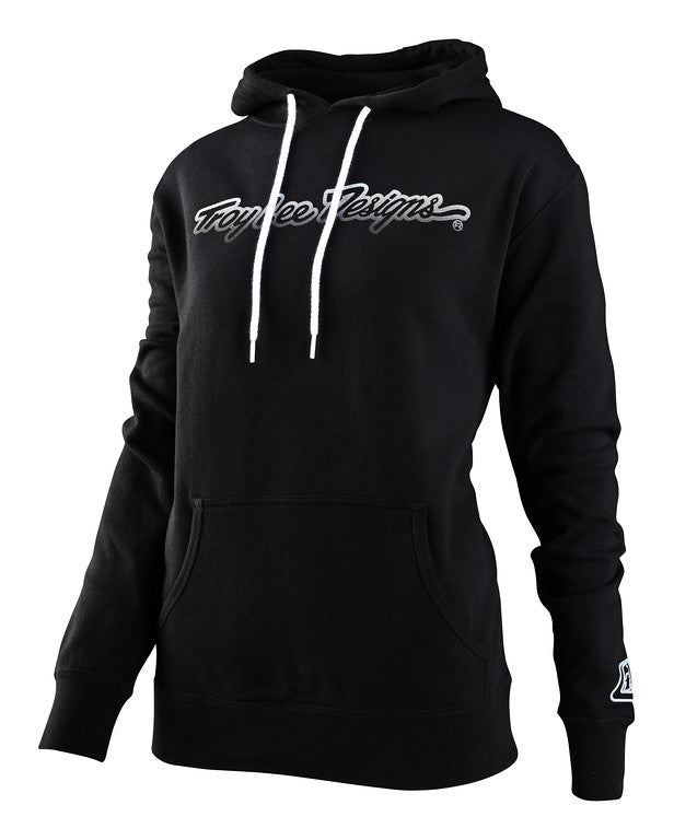 Troy Lee Designs Signature Pullover Hoodie - Womens - Black Black Small 