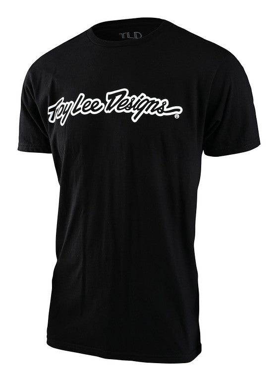 Troy Lee Designs Signature Short Sleeve Tee - Black Heather Black Heather Small 